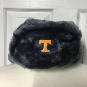 Authentic Russian Gray Ushanka Faux Fur Hat SZ 64 Tennessee Vols Volunteers Pin